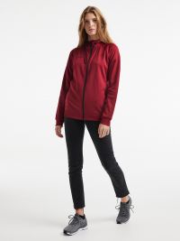 Kapuzenjacke Damen Weinrot